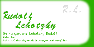 rudolf lehotzky business card